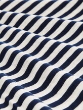 T-shirt met streepjespatroon - navy offwhite stripe - Materiaalweergave