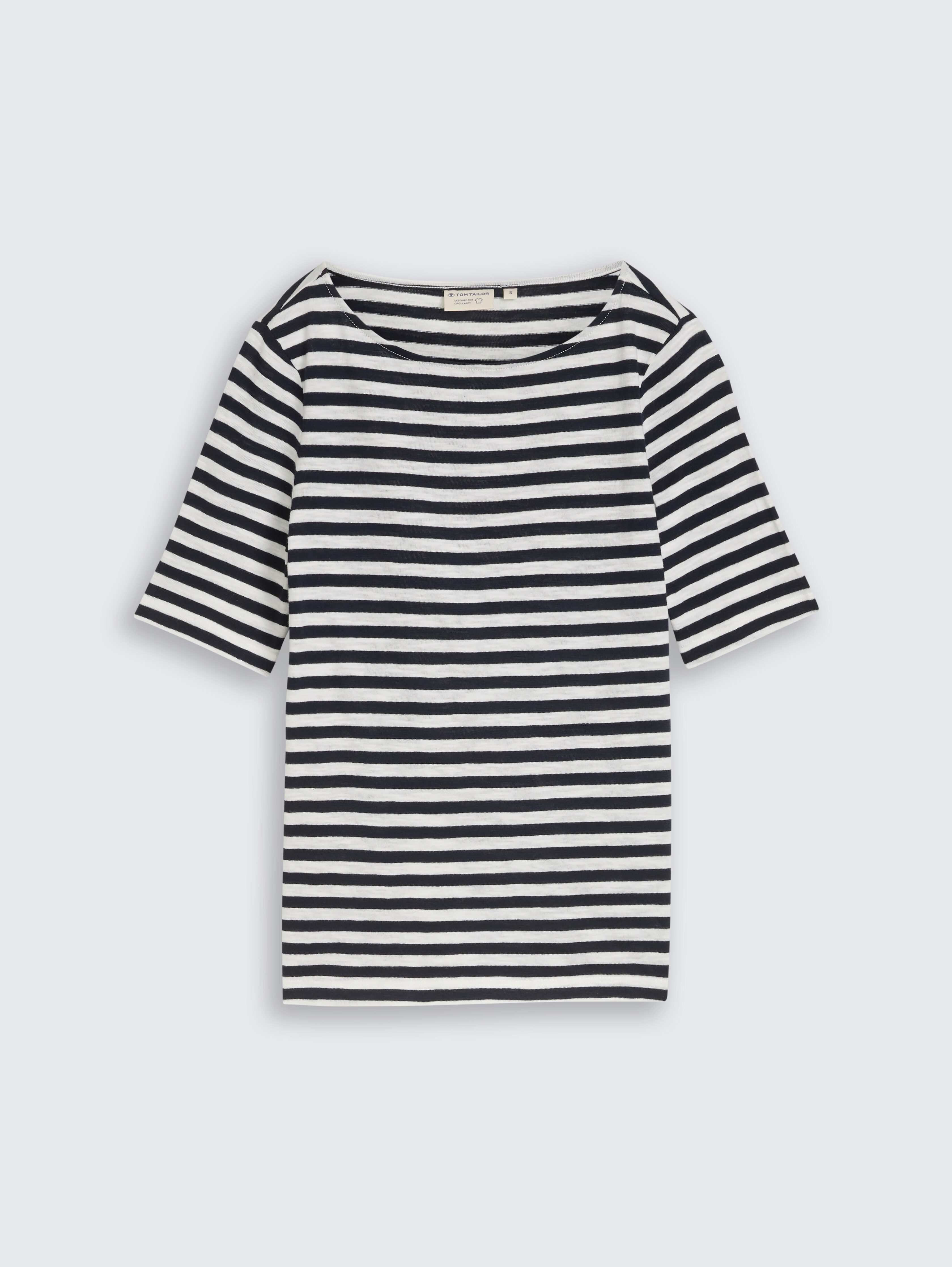 T-Shirt mit Streifenmuster von Women, navy offwhite stripe