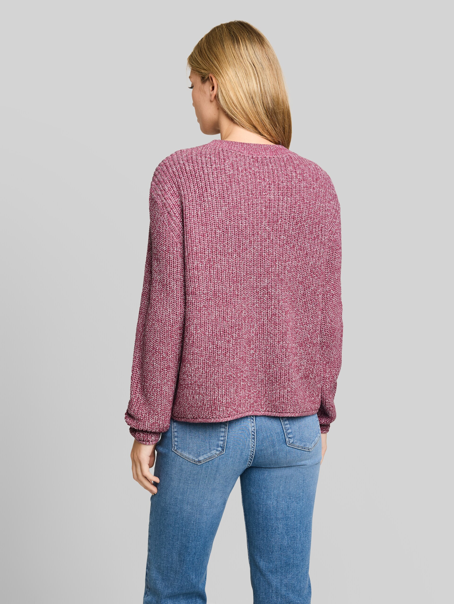 Relaxed Fit Strickpullover - dusty berry mouline