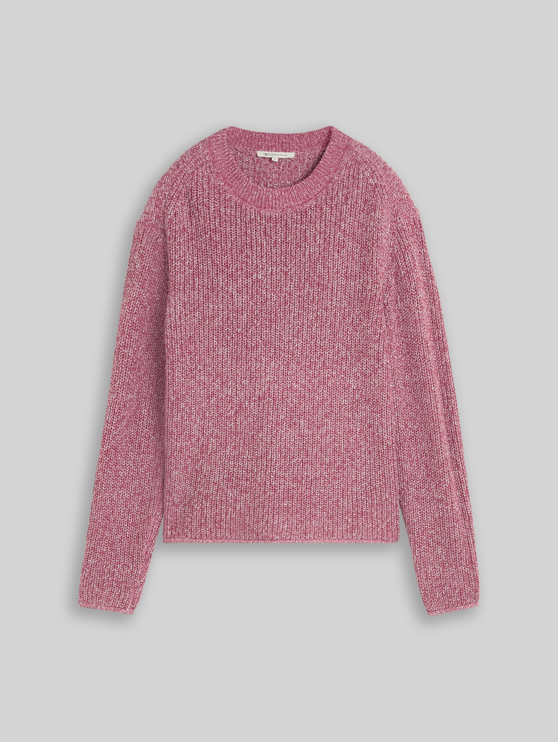 Relaxed Fit Strickpullover - dusty berry mouline