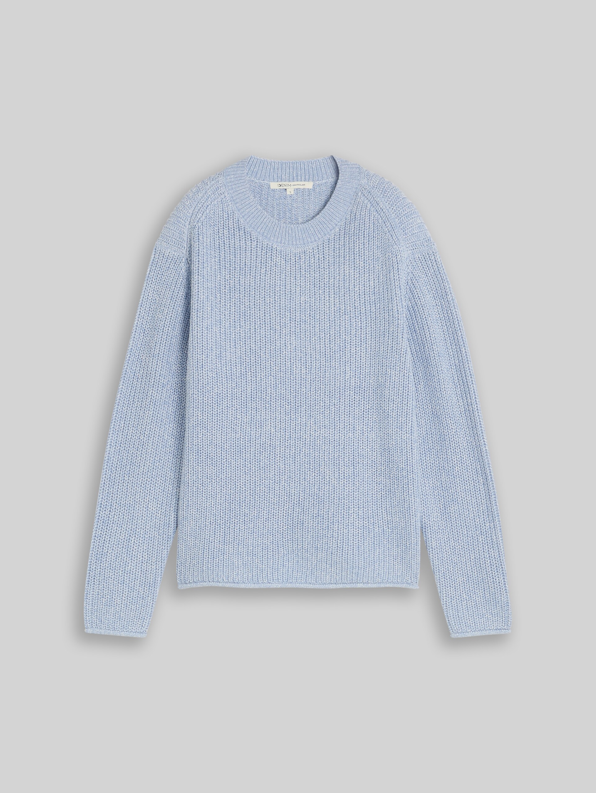 Relaxed Fit Strickpullover - foggy blue mouline