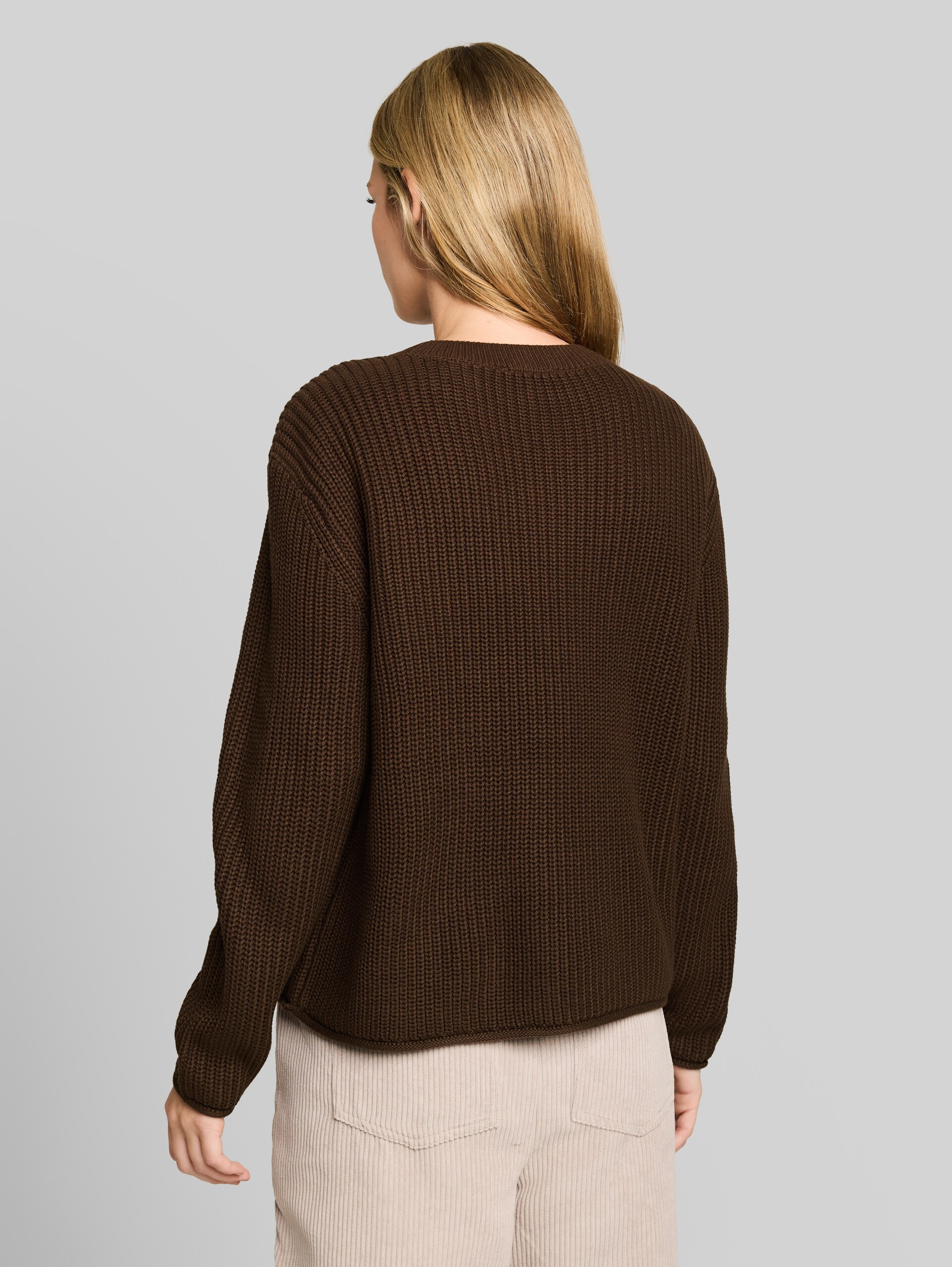 Relaxed Fit Strickpullover - new cool dark brown