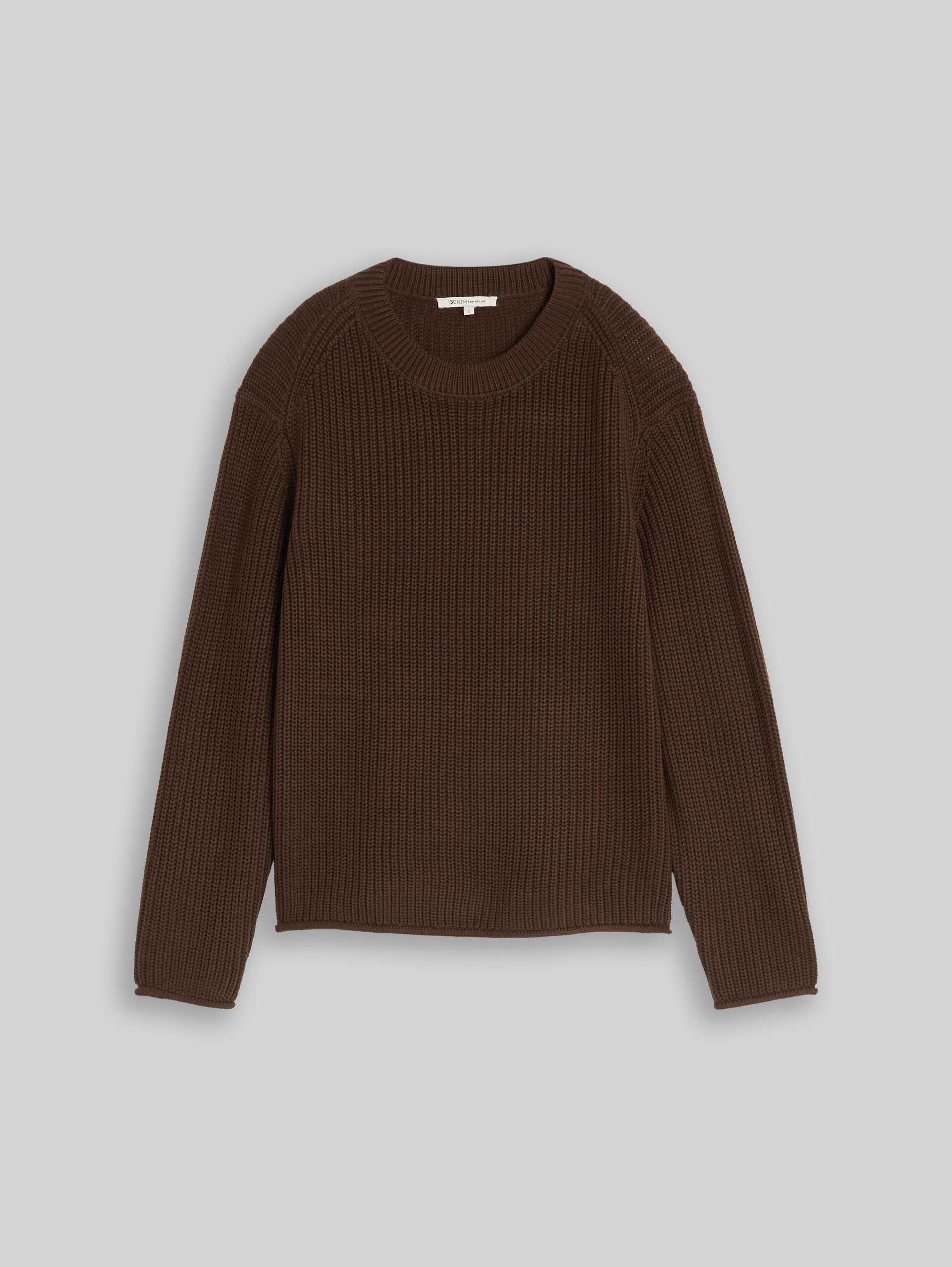 Relaxed Fit Strickpullover - new cool dark brown
