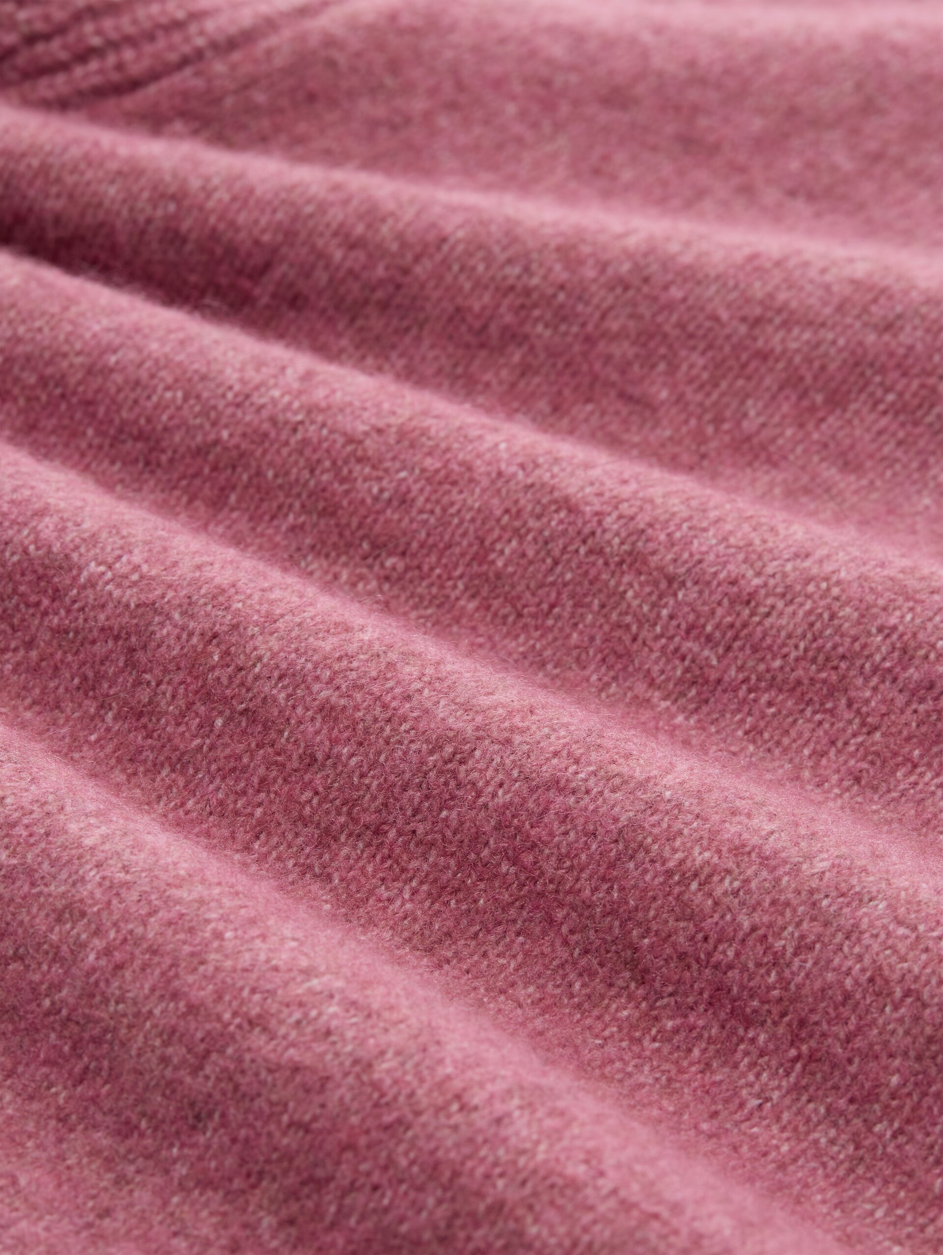 Gebreide trui met wol - dusty berry melange - Materiaalweergave