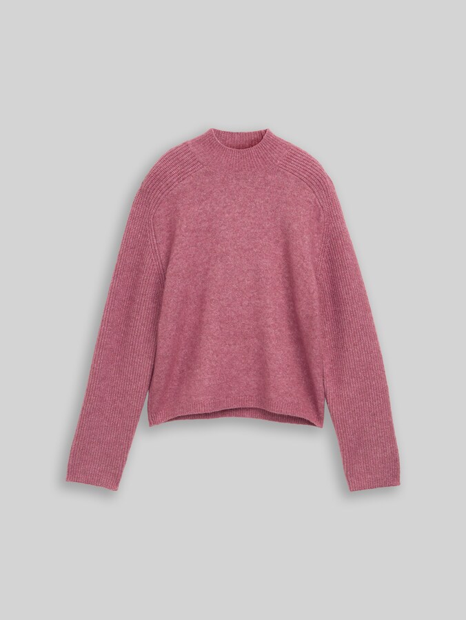 Gebreide trui met wol door Denim Female, dusty berry melange