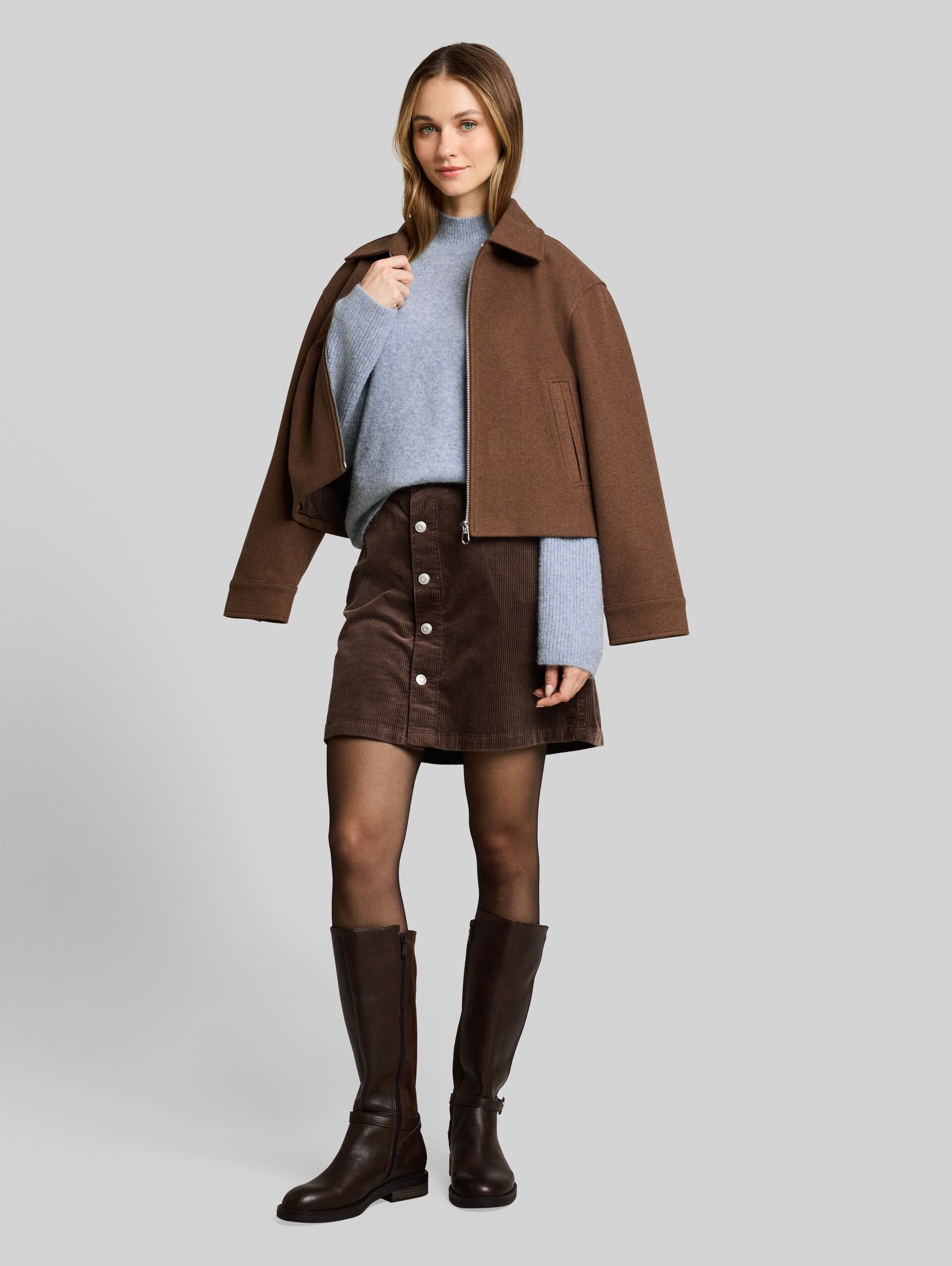 Pull en maille contenant de la laine - foggy sky blue melange - Vue détaillée du modèle