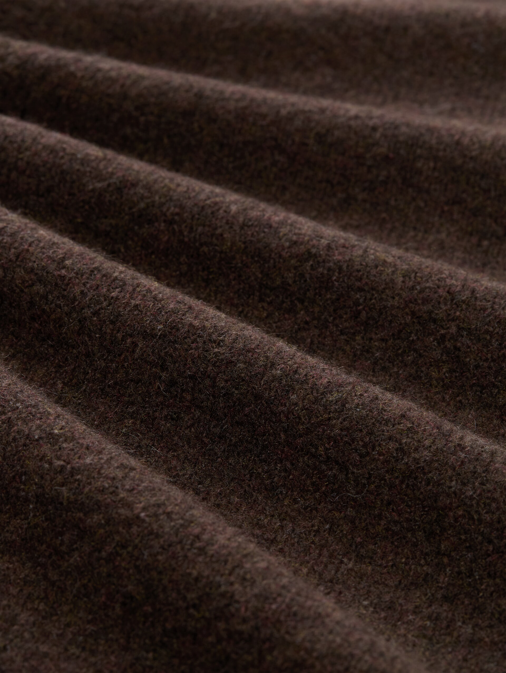 Pull en maille contenant de la laine - cool dark brown melange - Vue de la matière