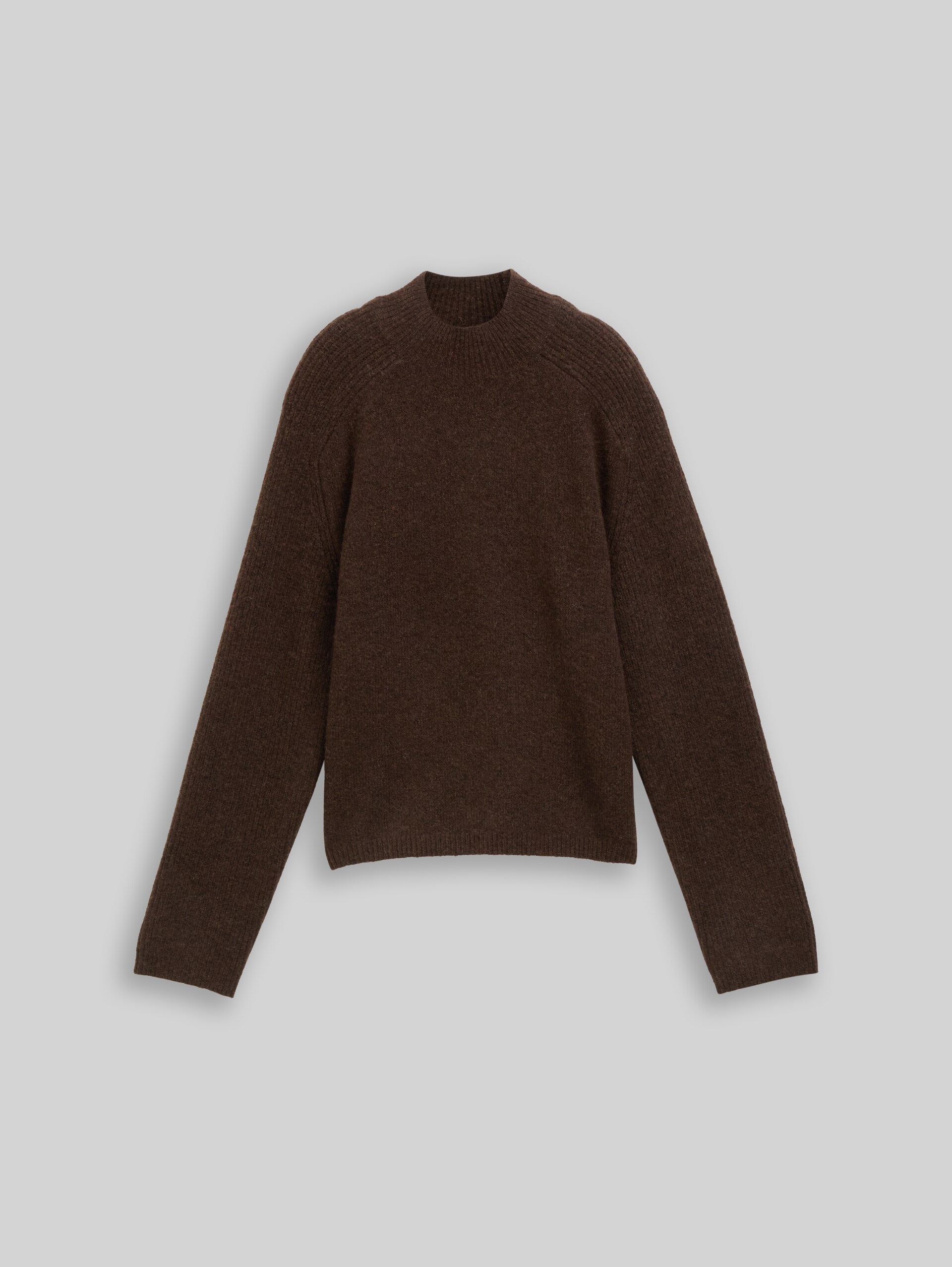 Pull en maille contenant de la laine - cool dark brown melange