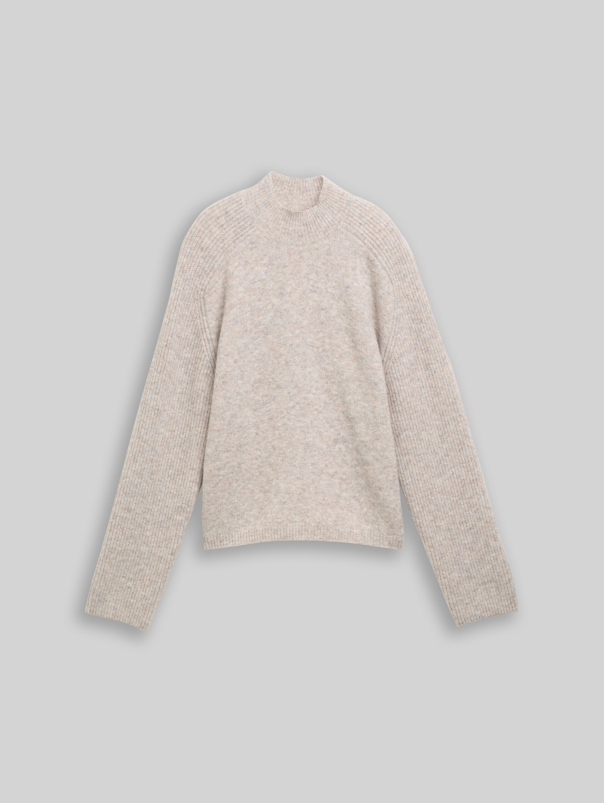 Gebreide trui met wol - atmosphere beige melange