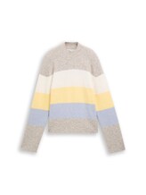 Non sélectionné, Pull en maille contenant de la laine par Tom Tailor, beige