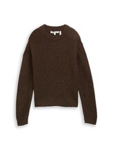 Sélectionné, Pull en maille légère avec une touche d'alpaga par Tom Tailor, brunir