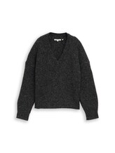 Ausgewählt, Relaxed Fit Strickpullover mit Wollanteil von Tom Tailor, grau