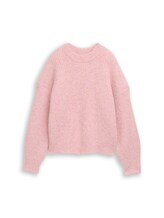 Ausgewählt, Relaxed Fit Strickpullover mit Rundhalsausschnitt von Tom Tailor, rosa