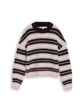 Nicht ausgewählt, Relaxed Fit Strickpullover mit Rundhalsausschnitt von Tom Tailor, lila