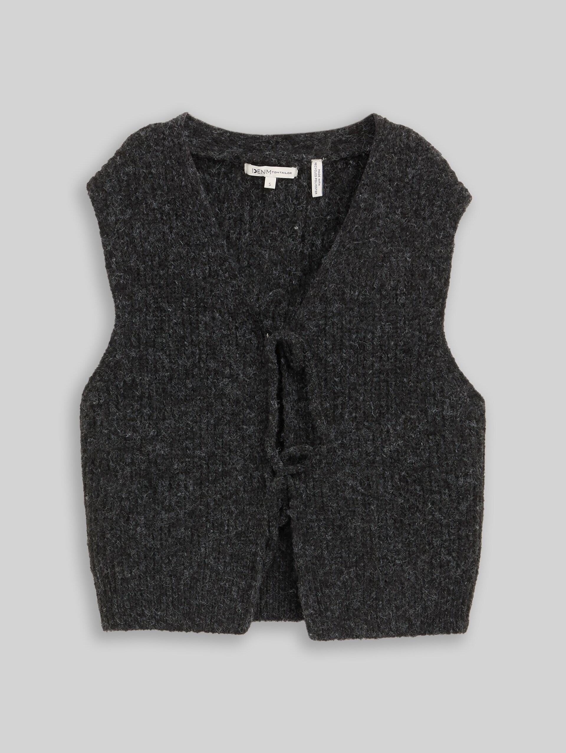 Gilet en maille avec nœuds - Shale Grey Melange