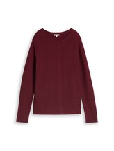 Nicht ausgewählt, Strickpullover aus Baumwolle von Tom Tailor, rot