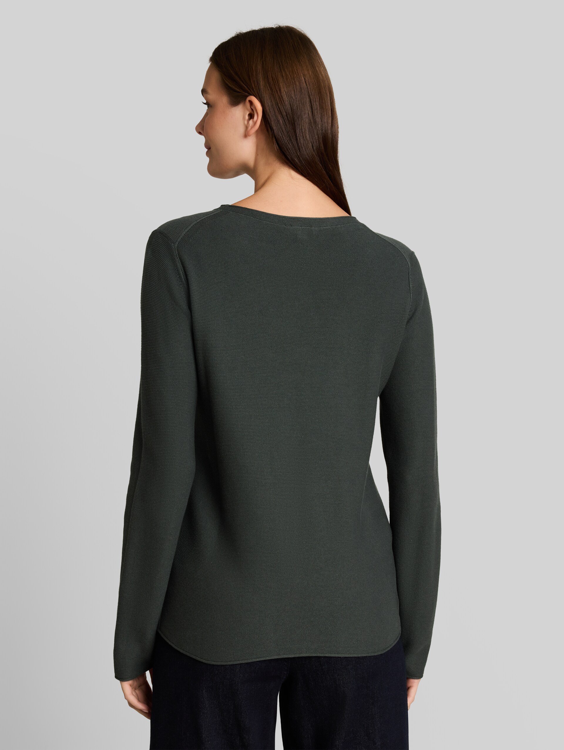 Strickpullover aus Baumwolle - Darkest Olive