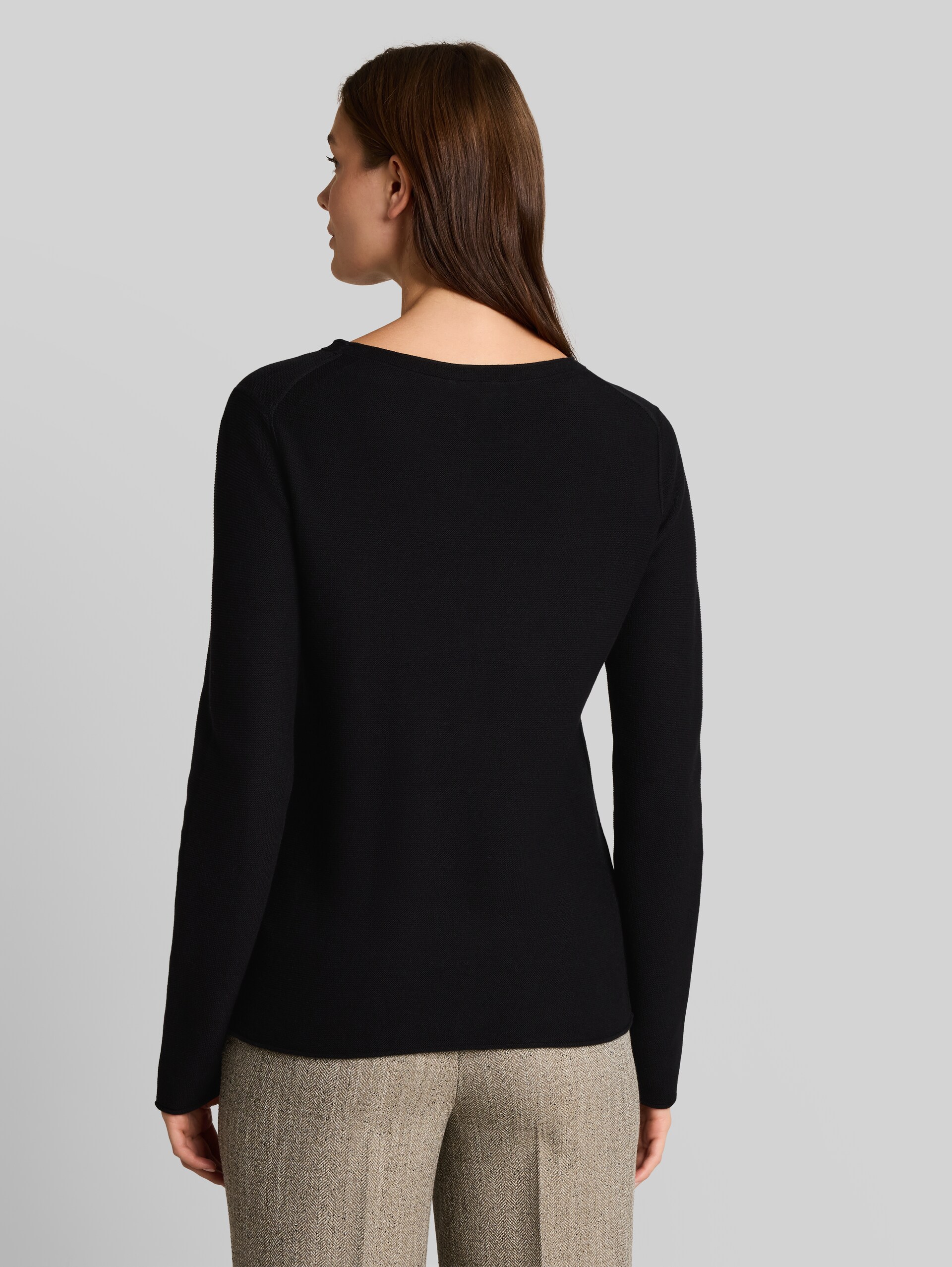 Pull en maille de coton - deep black