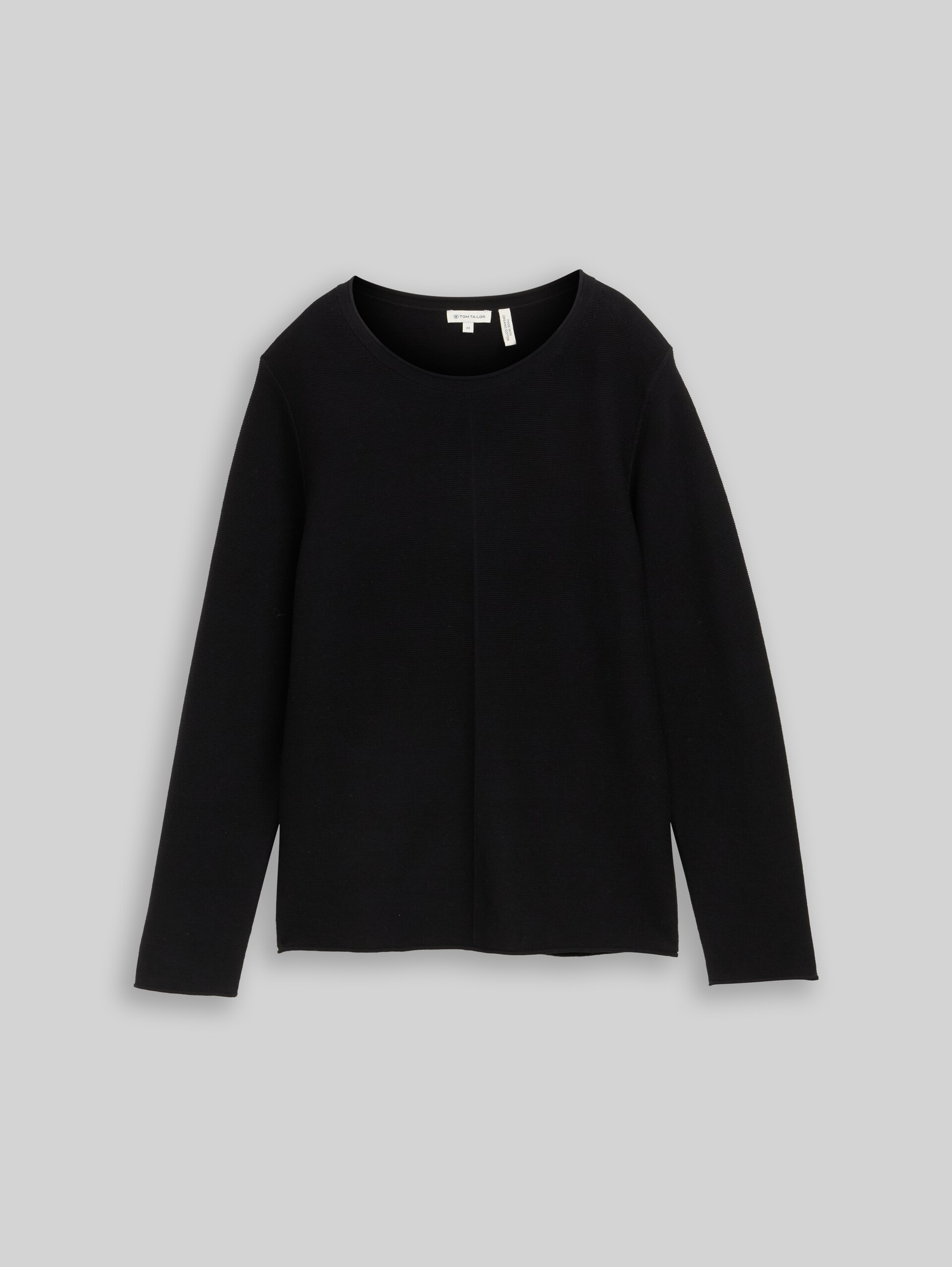 Pull en maille de coton - deep black