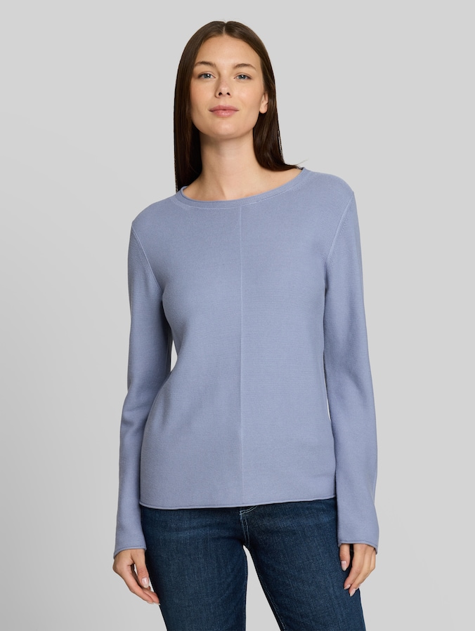 Strickpullover aus Baumwolle von Women, fern blue