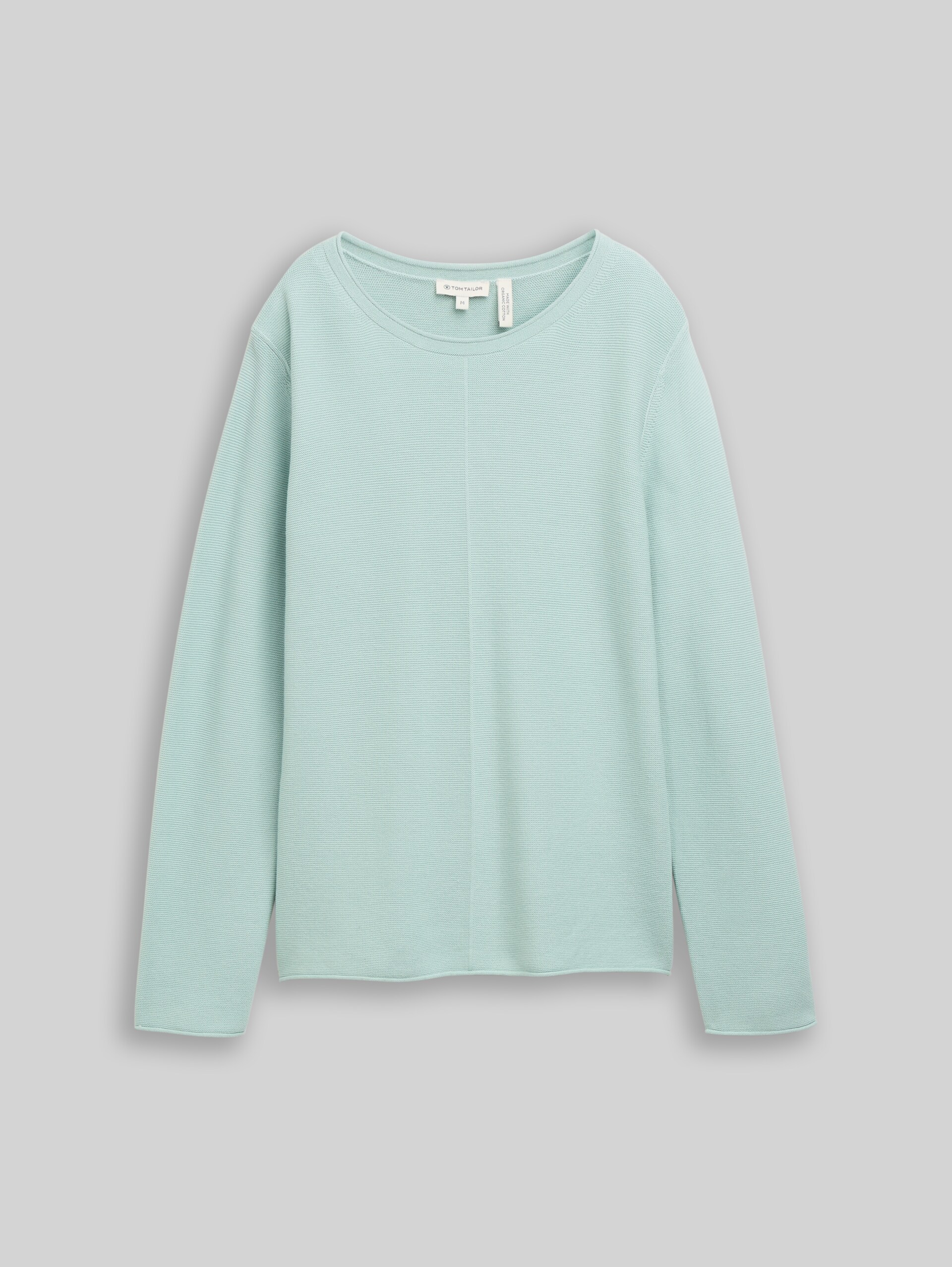 Pull en maille de coton - dusty light green