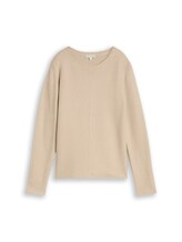 Nicht ausgewählt, Strickpullover aus Baumwolle von Tom Tailor, beige