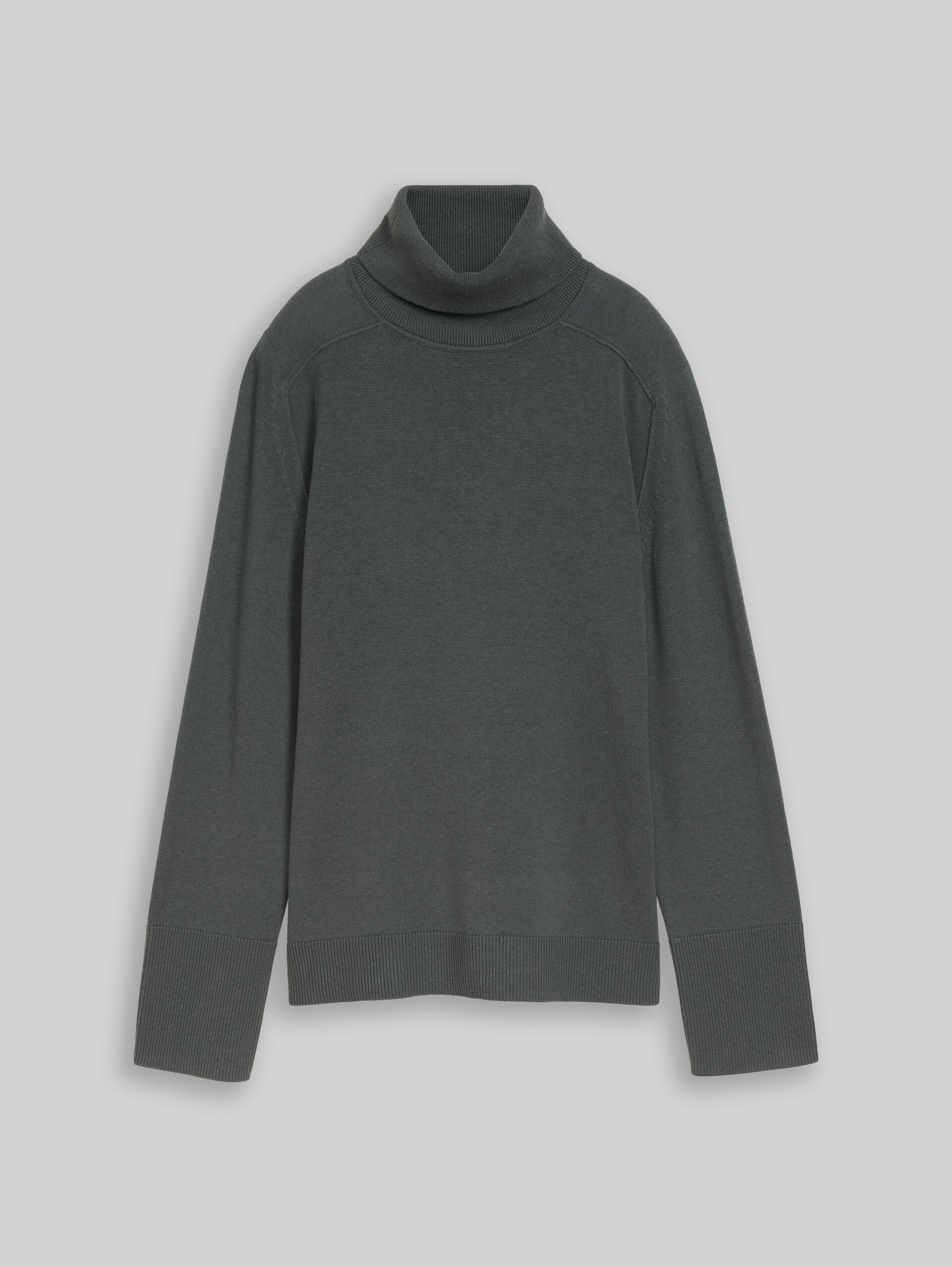 Basic Rollkragenpullover - Darkest Olive