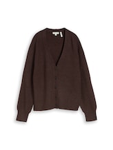 Nicht ausgewählt, Oversize Cardigan mit V-Ausschnitt von Tom Tailor, braun