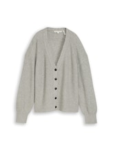 Ausgewählt, Oversize Cardigan mit V-Ausschnitt von Tom Tailor, grau