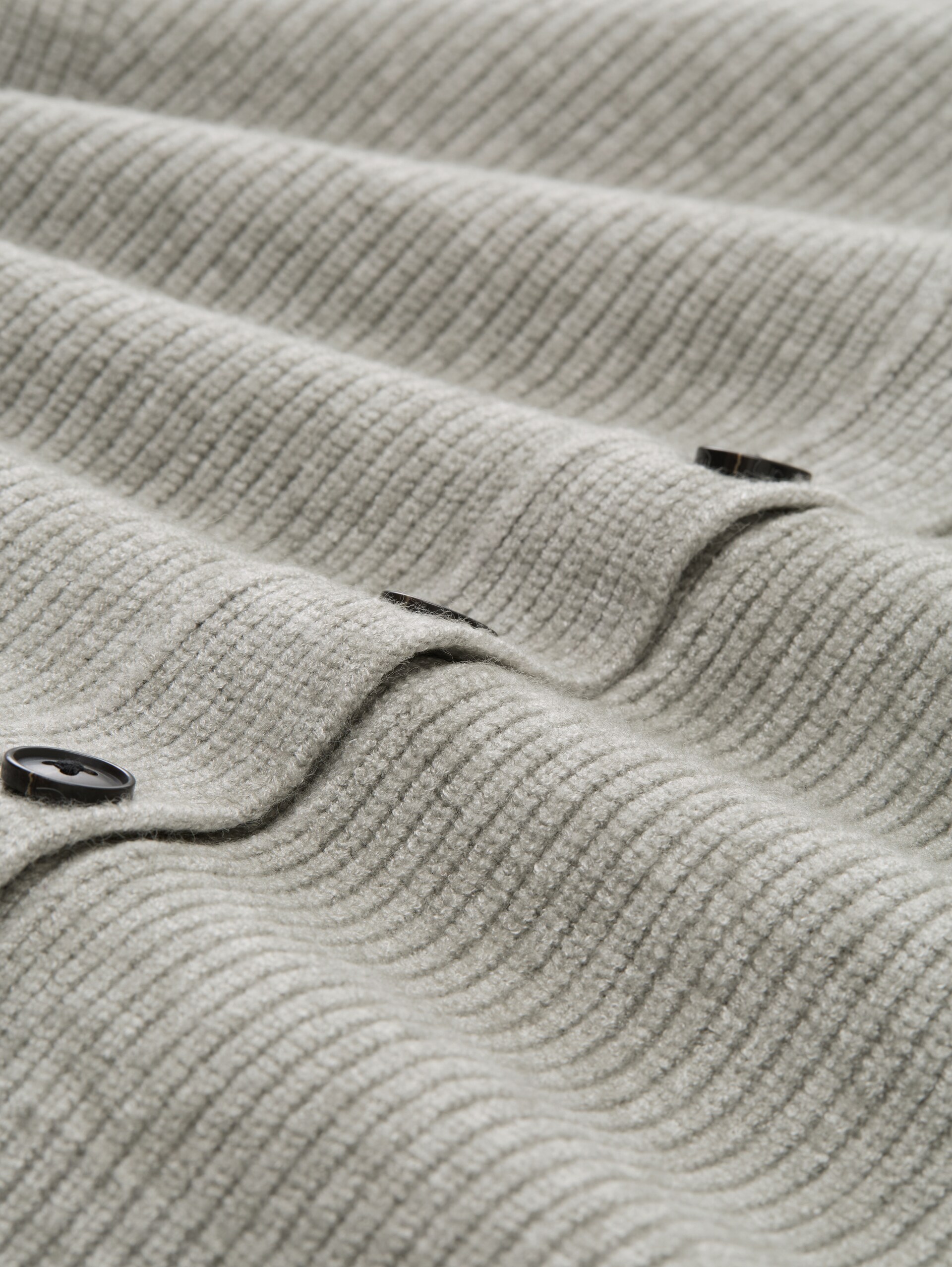 Oversize Cardigan mit V-Ausschnitt - soft grey melange - Material-Ansicht