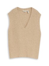Geselecteerd, V-hals vest door Tom Tailor, beige