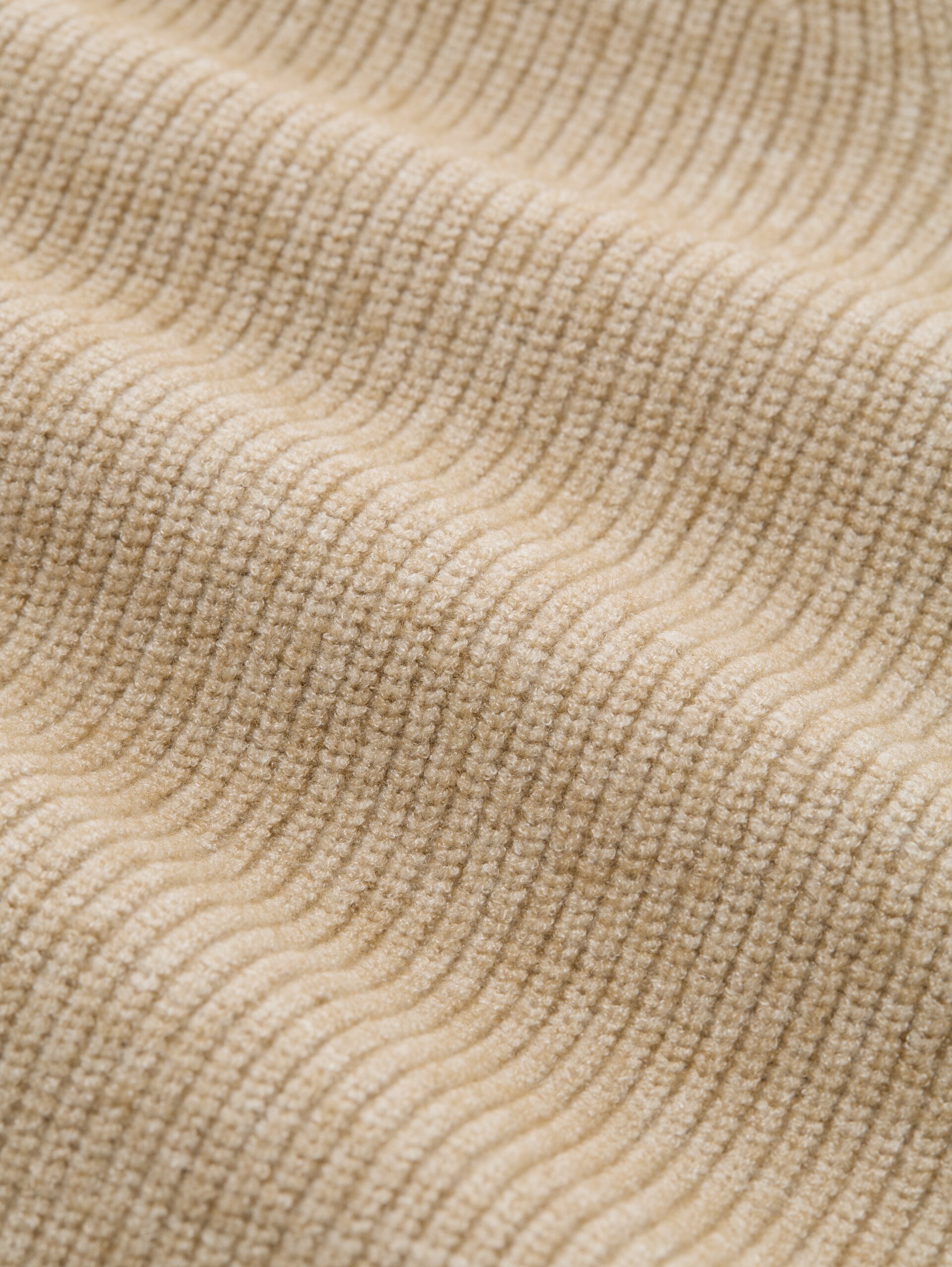 V-hals vest - gravel beige melange - Materiaalweergave