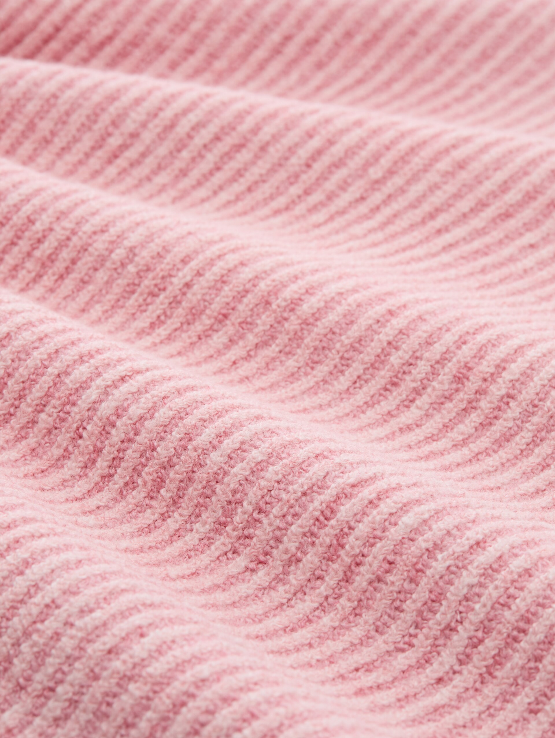Loose Fit Strickpullover mit Wollanteil - light pink structure - Material-Ansicht