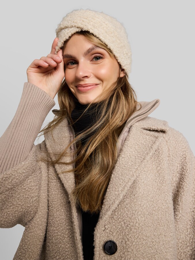 Bandeau en bouclé avec détail torsadé par Women, whisper offwhite melange