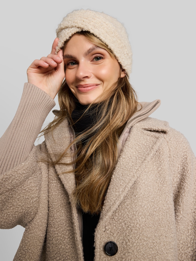 Bouclé Stirnband mit Twist-Detail von Women, whisper offwhite melange