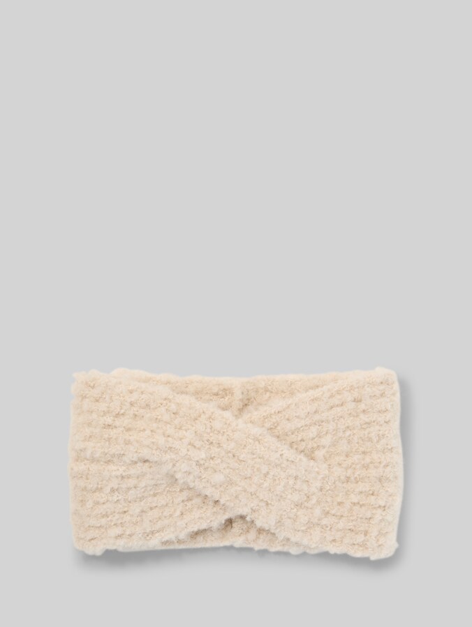 Bandeau en bouclé avec détail torsadé par Women, whisper offwhite melange