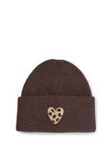 Niet geselecteerd, Beanie met badge door Tom Tailor, bruin