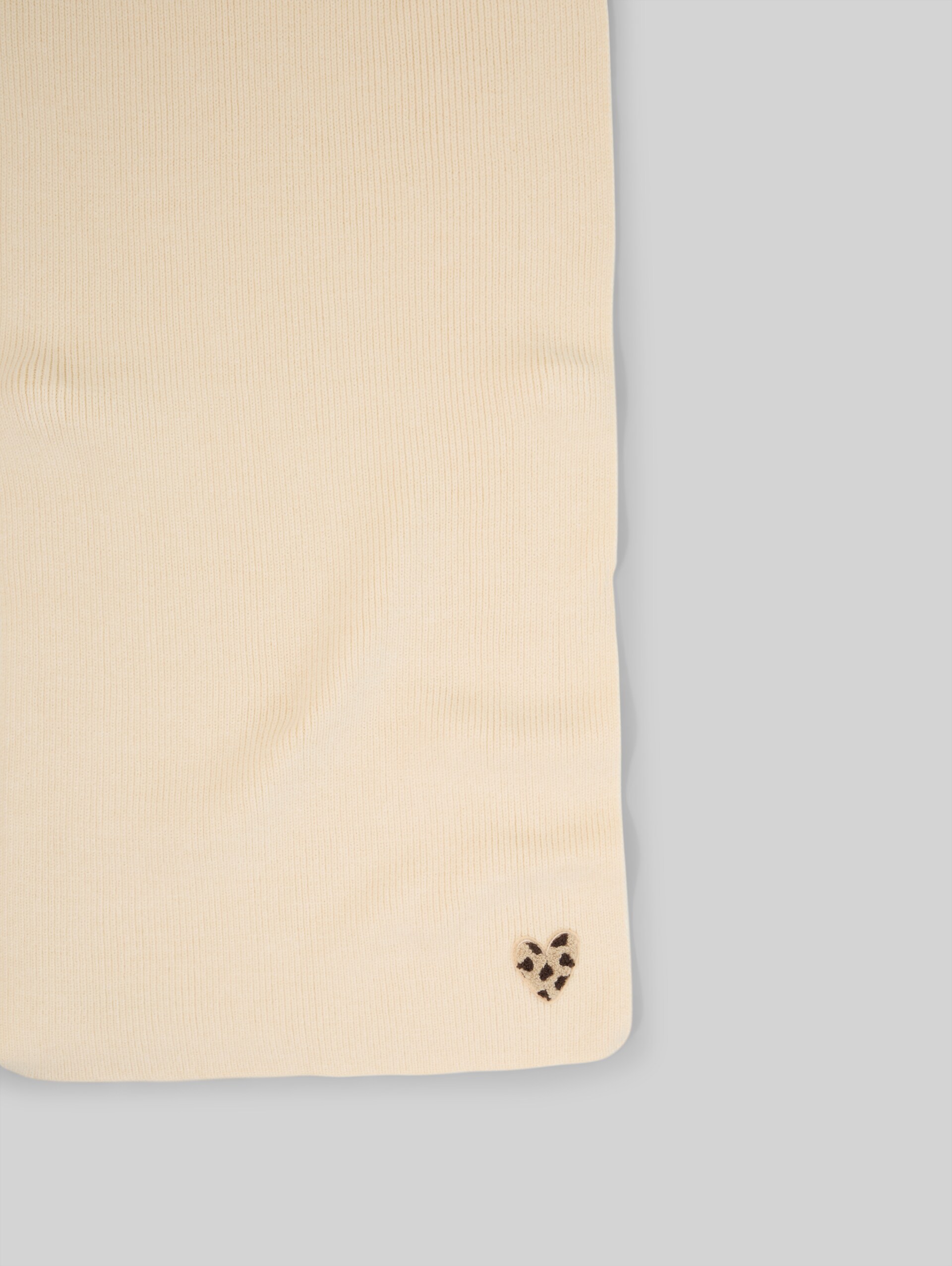 Gebreide sjaal met badge - whisper offwhite melange - Materiaalweergave