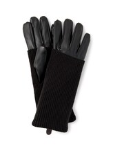 Ausgewählt, Handschuhe im 2-in-1-Look von Tom Tailor, schwarz