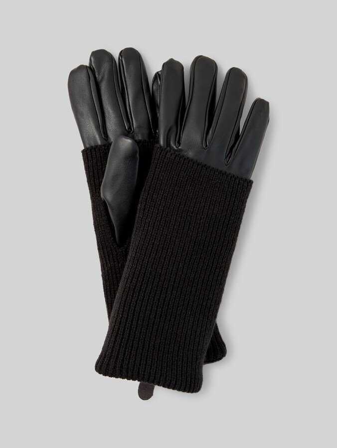 Handschuhe im 2-in-1-Look von Women, deep black