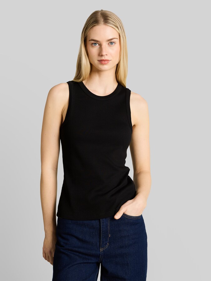 Slim fit top in een set van 2 door Denim Female, deep black
