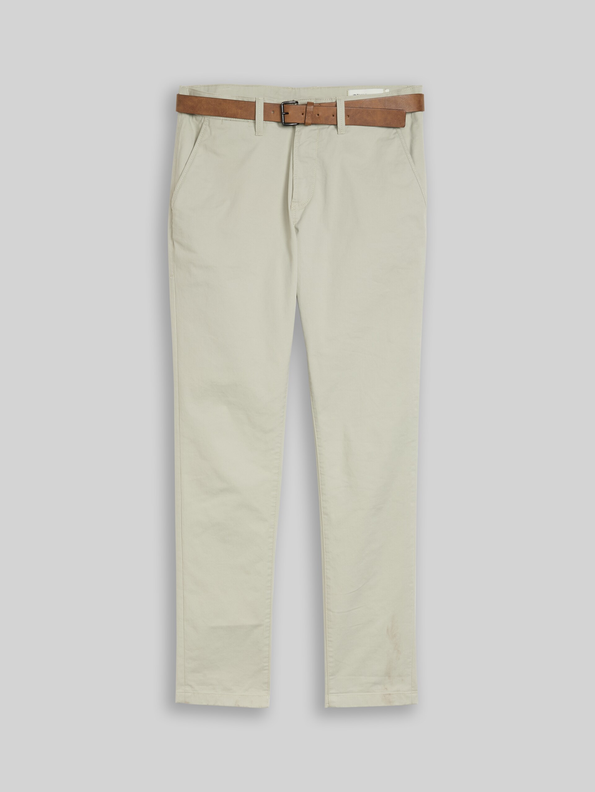 TTSLIM chinos with belt - elemental grey - Front product view