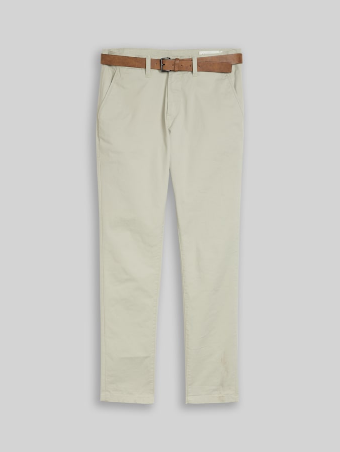 TTSLIM Chino Hose mit Gürtel von Denim Male, elemental grey