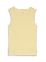 Geselecteerd, Basic geribbelde top door Tom Tailor, geel