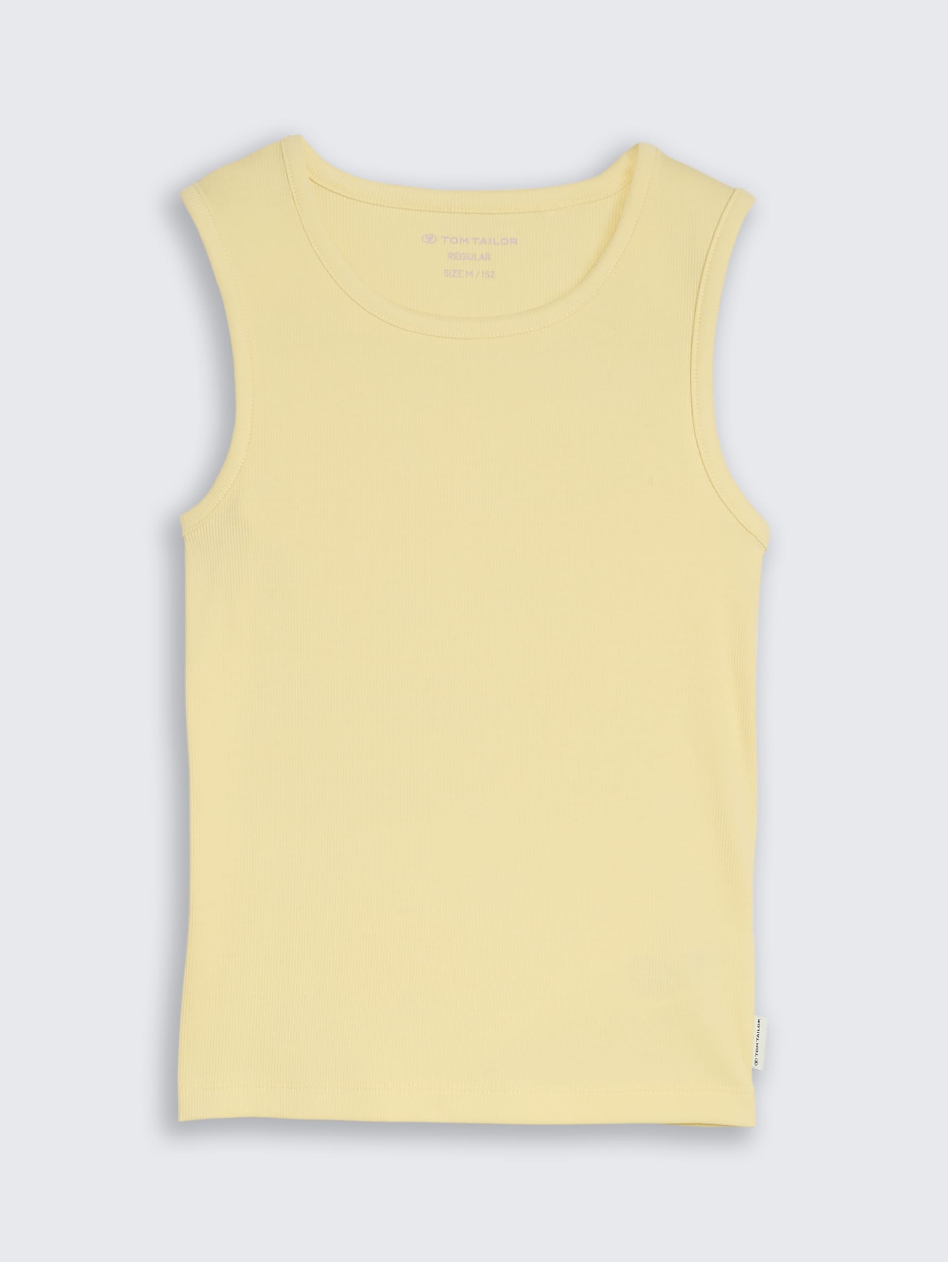 Basic geribbelde top - light yellow - Product vooraanzicht