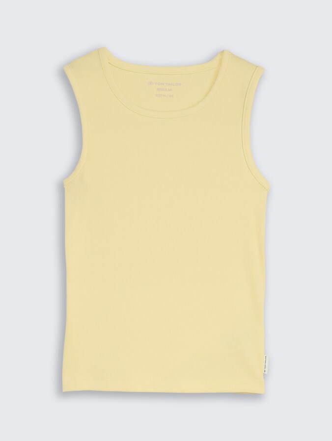 Basic Ripp Top von Teen Girls, light yellow