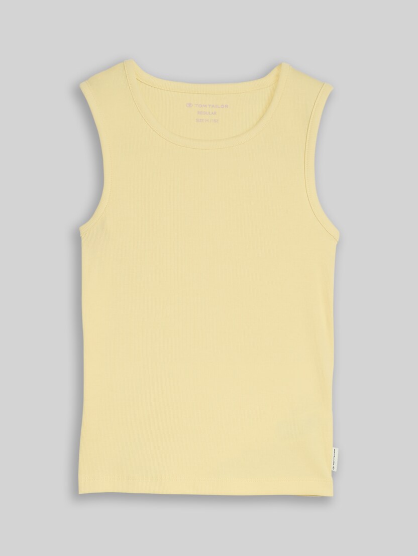 Basic Ripp Top von Teen Girls, light yellow