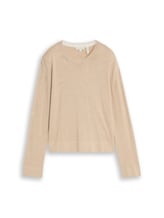Selected, Knitted jumper with silk blend by Tom Tailor, beige