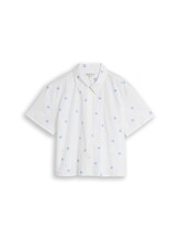 Geselecteerd, Boxy fit overhemdblouse met borduursels door Tom Tailor, wit