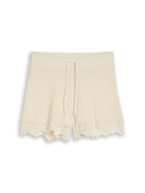 Ausgewählt, Strickshorts mit Lochmuster von Tom Tailor, weiß